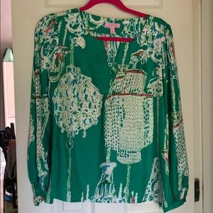 Lilly Pulitzer silk swingers top